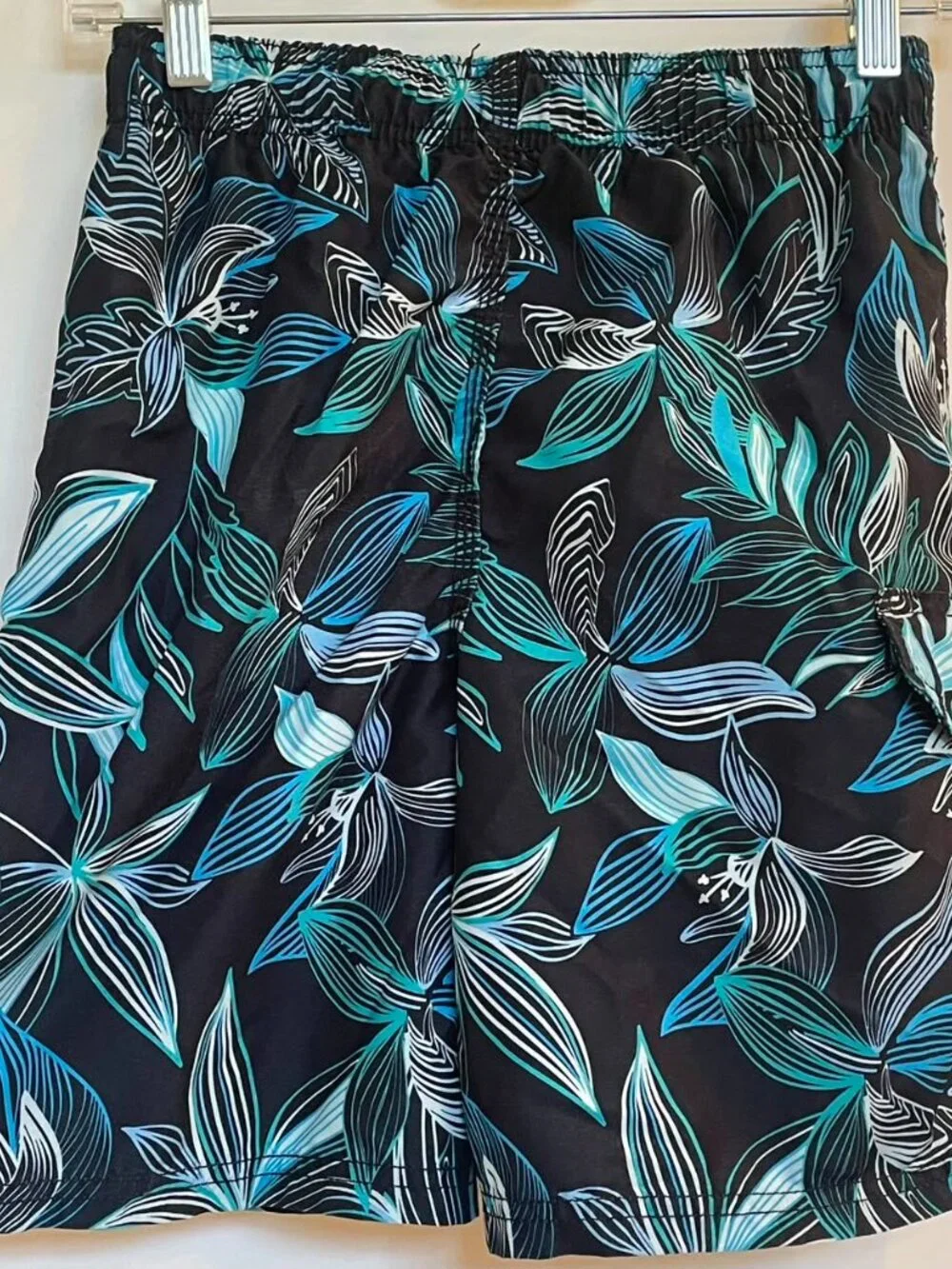 KANU SURF Boy’s Blue Hawaiian Board Swim Shorts, Size M 10/12